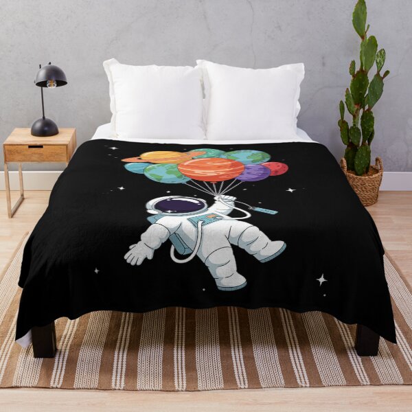 Item preview, Astronaut Holding Planet Balloons Solar-System Space Kids designed and sold by joyouartArt.