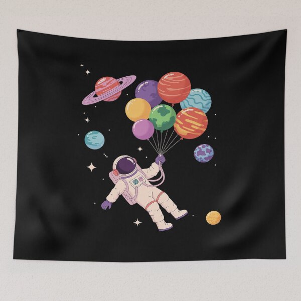 Item preview, Astronaut Holding Planet Balloons BoysGirls STEM Kids2 designed and sold by joyouartArt.