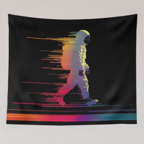 Item preview, Astronaut walks in colorful lines designed and sold by anytka.