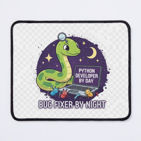 Item preview, Python Developer By Day Bug Fixer By Night Cute Snake Sticker | Coding Humor designed and sold by mdj96.
