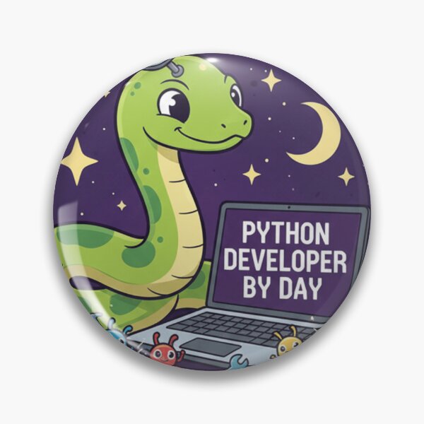 Item preview, Python Developer By Day Bug Fixer By Night Cute Snake Sticker | Coding Humor designed and sold by mdj96.