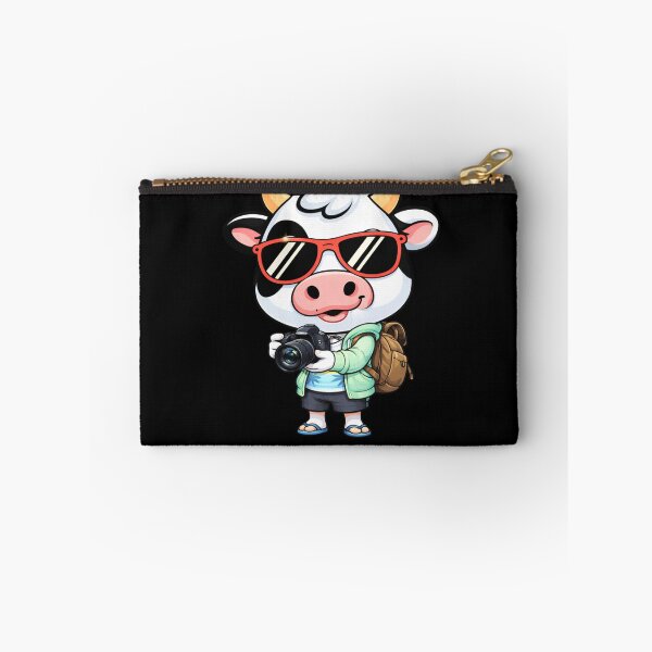Item preview, Travel Blogger Cow – Cute Chibi Cow Cartoon | Influencer Travel Design designed and sold by ColorSplash123.