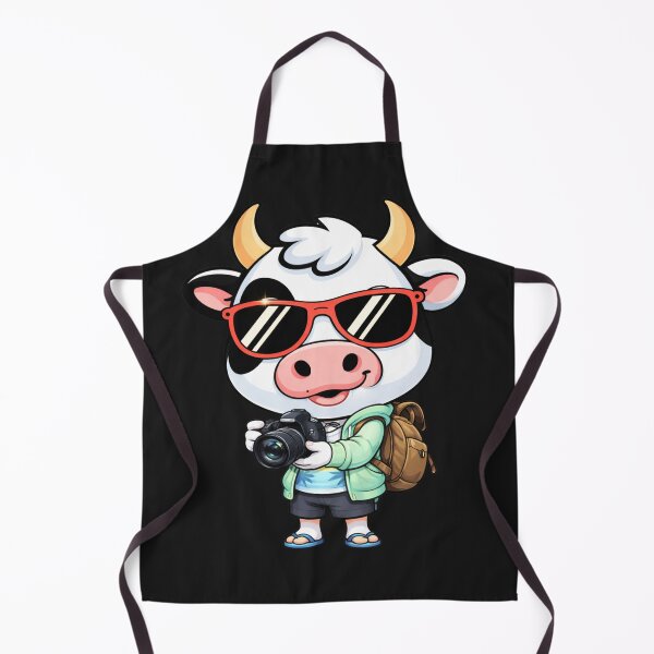 Item preview, Travel Blogger Cow – Cute Chibi Cow Cartoon | Influencer Travel Design designed and sold by ColorSplash123.