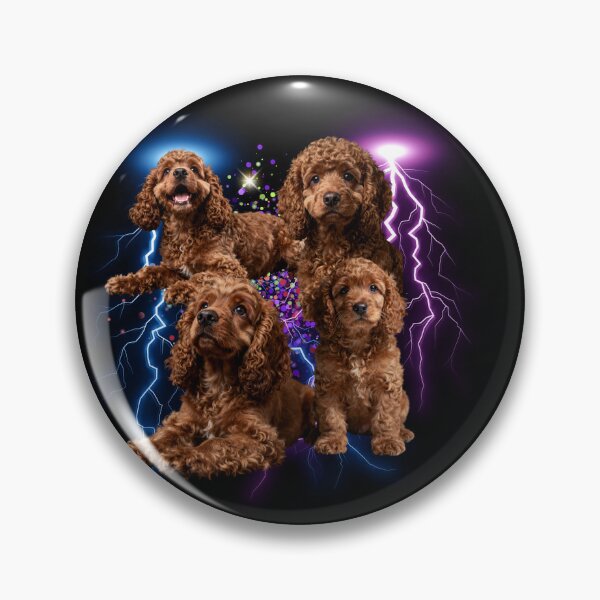 Item preview, Cute Cockapoo Puppies Neon Lightning Design – Colorful Dog Lover Gift, Cute Puppy Art, Funny Dog Illustration designed and sold by VelvetSkyStudio.