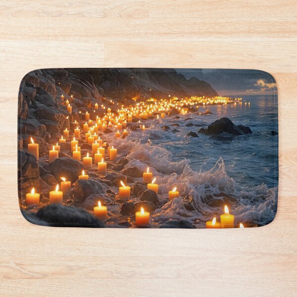 Item preview, A sea of candlelight on the stormy coast designed and sold by MarionsArt.