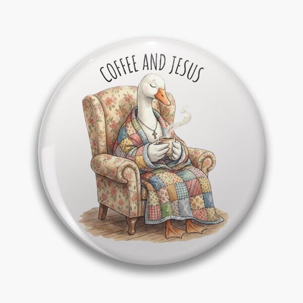 Item preview, Coffee And Jesus Goose Prayer Warrior Christian Morning designed and sold by MTJ-Mushrooms.