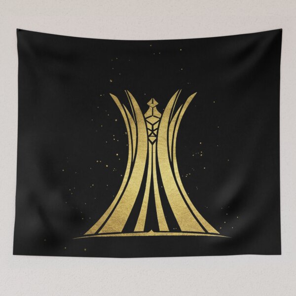 Item preview, Algiers Golden Symbol – Martyrs’ Memorial Minimal Black & Gold Art designed and sold by Noor_Creations.