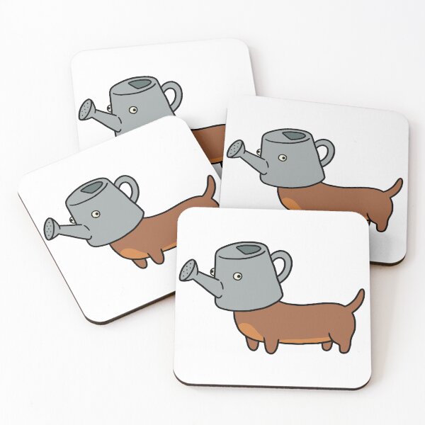 Item preview, Funny Dachshund With Watering Can Face designed and sold by Imaginationbeyond.