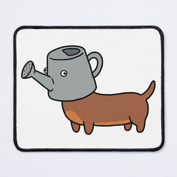 Item preview, Funny Dachshund With Watering Can Face designed and sold by Imaginationbeyond.