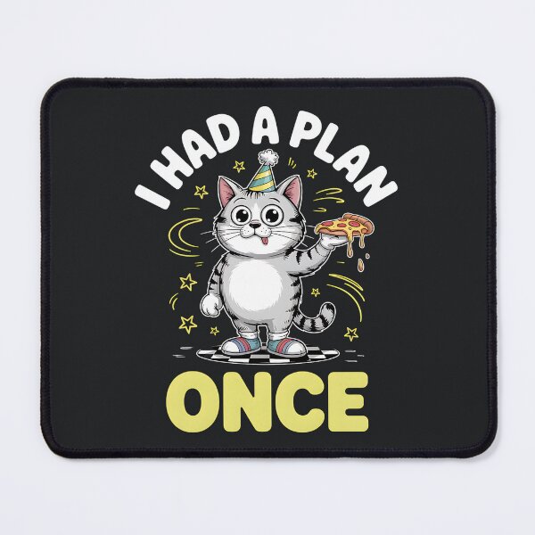 Item preview, I Had A Plan – Funny Pizza Cat Meme designed and sold by Taans-Creation.