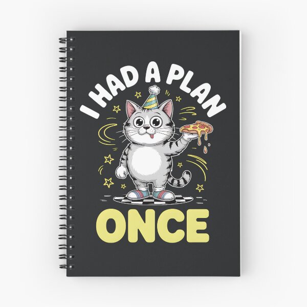 Item preview, I Had A Plan – Funny Pizza Cat Meme designed and sold by Taans-Creation.