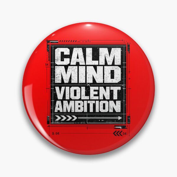 Item preview, Calm Mind Violent Ambition Motivation Quote | Discipline Mindset Design designed and sold by SV-Creation.