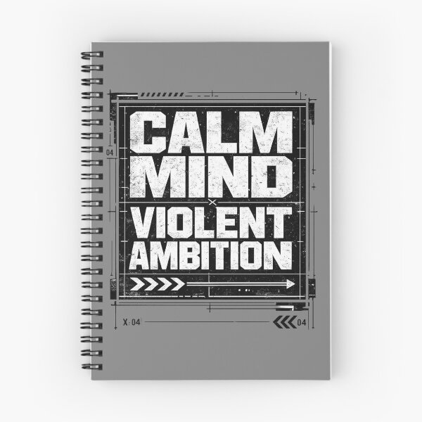 Item preview, Calm Mind Violent Ambition Motivation Quote | Discipline Mindset Design designed and sold by SV-Creation.