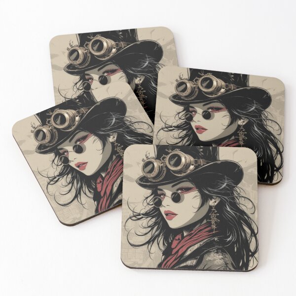Item preview, Steampunk Woman Portrait Urban Art designed and sold by drizzd.