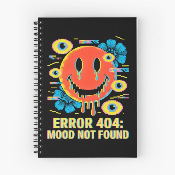 Item preview, Error 404 Mood Not Found Psychedelic Art Glitch Aesthetic designed and sold by SplashTastic.
