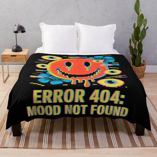 Item preview, Error 404 Mood Not Found Psychedelic Art Glitch Aesthetic designed and sold by SplashTastic.