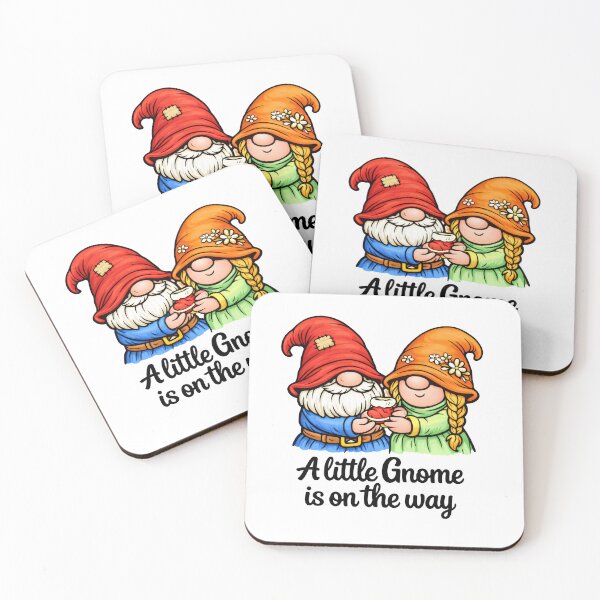 Item preview, A Little Gnome Is on the Way – Cute Gnome Pregnancy Announcement Art designed and sold by Moriarty's Digital Visions.