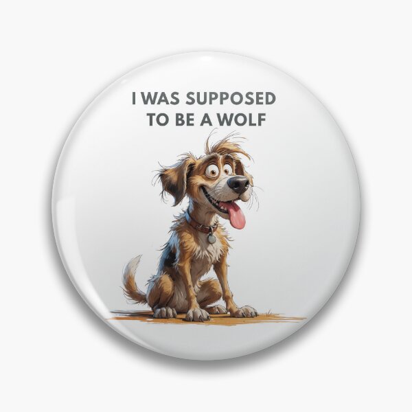 Artikelvorschau, Ich sollte ein Wolf sein – Lustige Illustration eines struppigen Hundes entworfen und verkauft von PAPIRO SIGLO XXI.