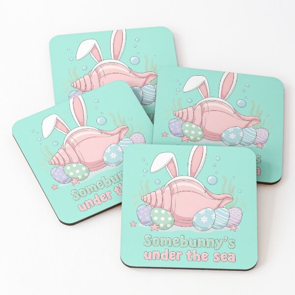 Item preview, Somebunny’s Under the Sea – Seashell Bunny Easter Illustration designed and sold by Sea Gem.