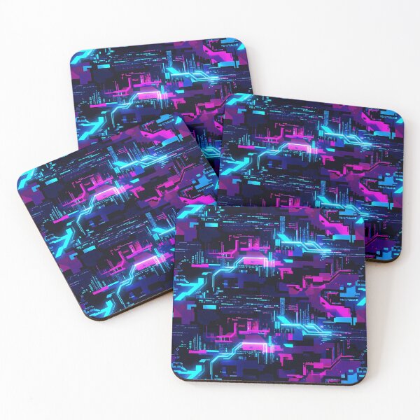 Item preview, Neon Night Camo - Cyberpunk Streetwear Pattern designed and sold by Neon Nature Studio.