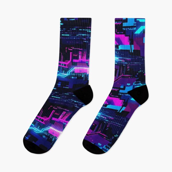 Item preview, Neon Night Camo - Cyberpunk Streetwear Pattern designed and sold by Neon Nature Studio.
