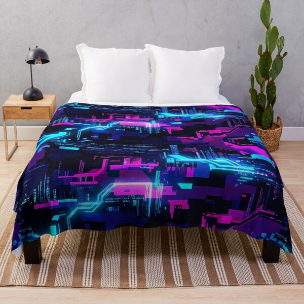 Item preview, Neon Night Camo - Cyberpunk Streetwear Pattern designed and sold by Neon Nature Studio.