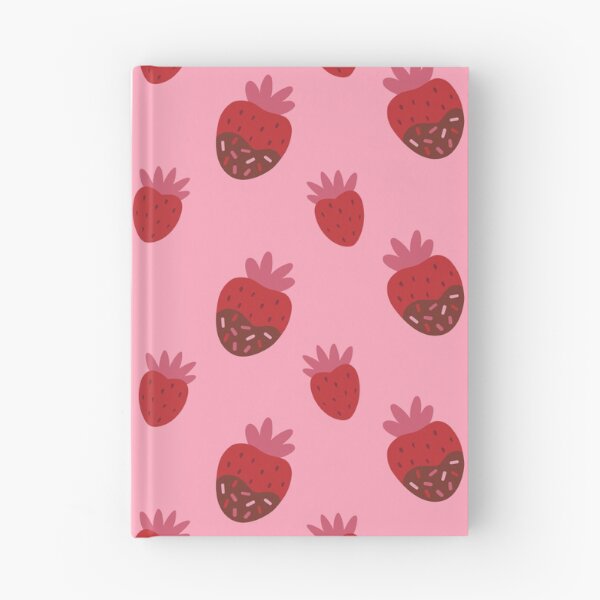 Item preview, Patrón de fresas bañadas en chocolate sobre fondo rosa designed and sold by Kusaka.art.