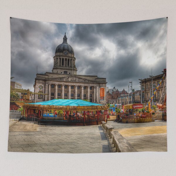 Item preview, Old Market Square, Nottingham, England, Under Dramatic Skies designed and sold by Paul Thompson Photography.