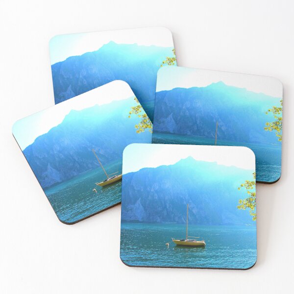 Item preview, View from Lecco at a sailboat moored in Lago di Como designed and sold by Kristina Drozd.
