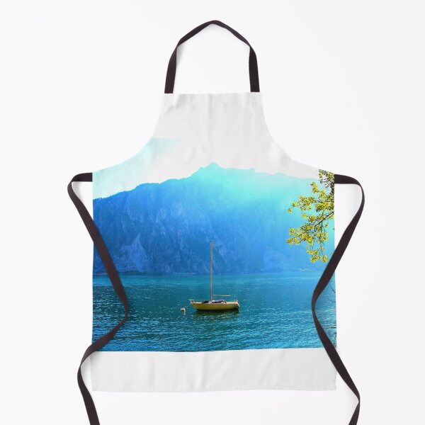 Item preview, View from Lecco at a sailboat moored in Lago di Como designed and sold by Kristina Drozd.