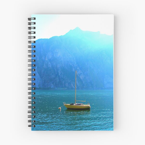 Item preview, View from Lecco at a sailboat moored in Lago di Como designed and sold by Kristina Drozd.