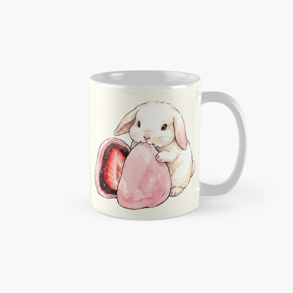 Item preview, Cute Bunny Strawberry Daifuku Mochi Japanese Kawaii designed and sold by Imaginationbeyond.