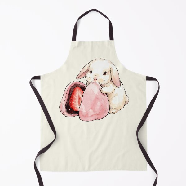 Item preview, Cute Bunny Strawberry Daifuku Mochi Japanese Kawaii designed and sold by Imaginationbeyond.