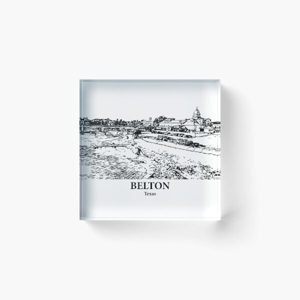 Item preview, Belton TX - Ink Cityscape Illustration designed and sold by Lakeric Cityscapes.