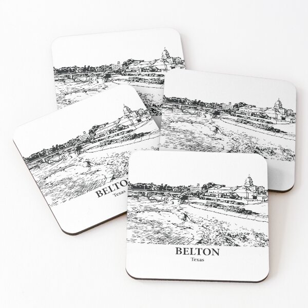 Item preview, Belton TX - Ink Cityscape Illustration designed and sold by Lakeric Cityscapes.