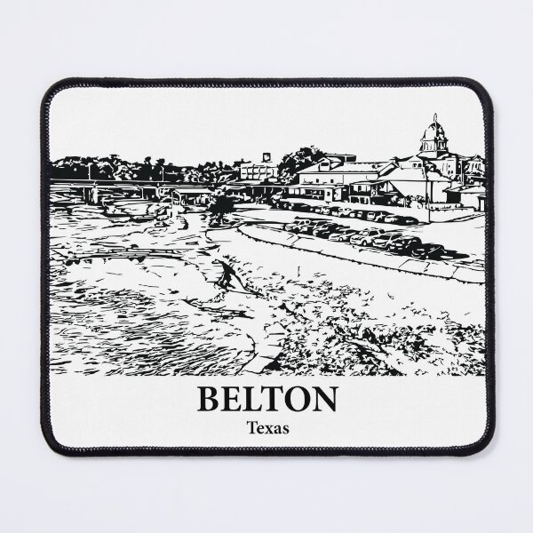 Item preview, Belton TX - Ink Cityscape Illustration designed and sold by Lakeric Cityscapes.