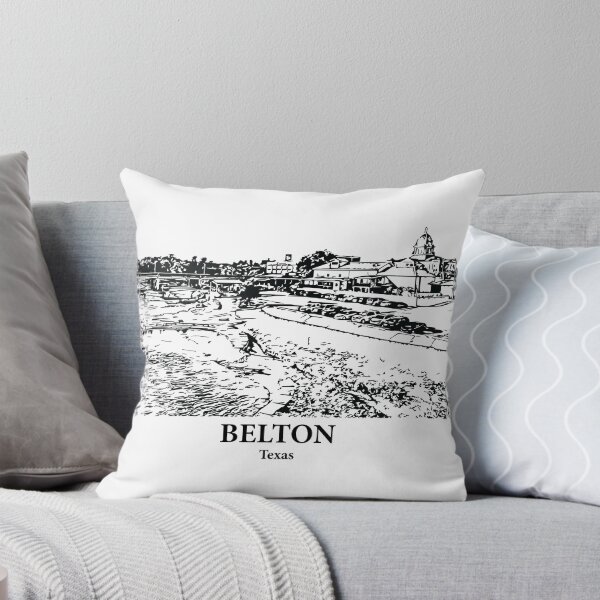 Item preview, Belton TX - Ink Cityscape Illustration designed and sold by Lakeric Cityscapes.