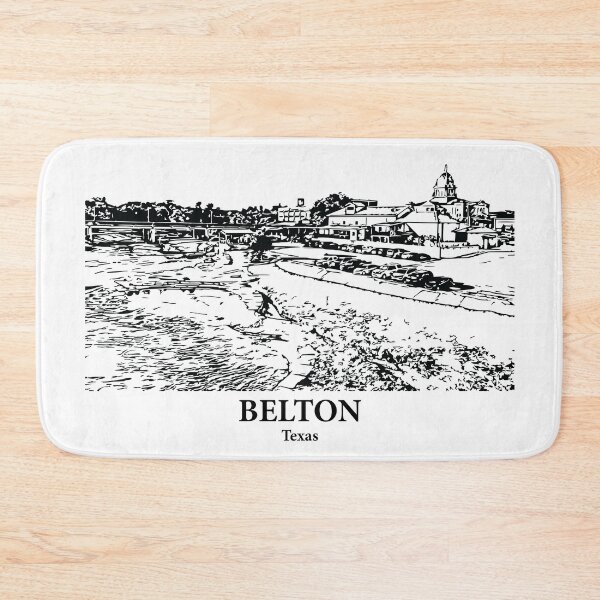 Item preview, Belton TX - Ink Cityscape Illustration designed and sold by Lakeric Cityscapes.