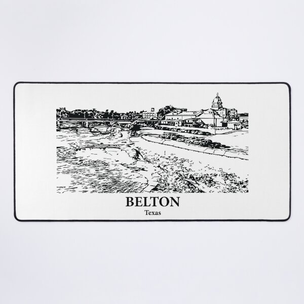 Item preview, Belton TX - Ink Cityscape Illustration designed and sold by Lakeric Cityscapes.