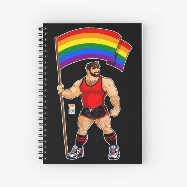 ADAM LIKES PRIDE FLAG - RED OUTFIT Spiral Notebook