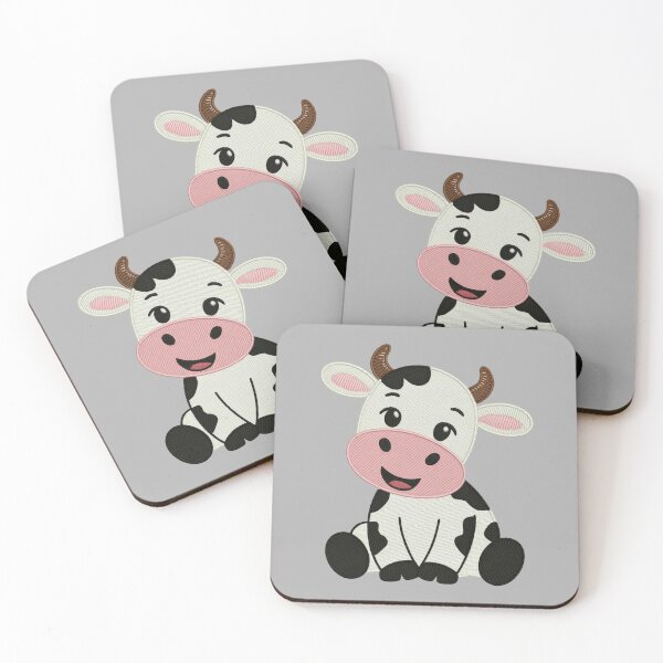 Item preview, Cute Cow Sitting Embroidery Look designed and sold by theartfulaspie.