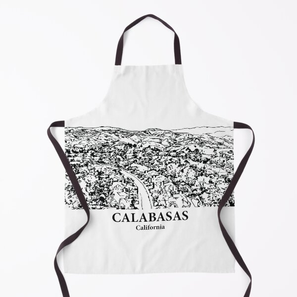 Item preview, Calabasas CA - Ink Cityscape Illustration designed and sold by Lakeric Cityscapes.