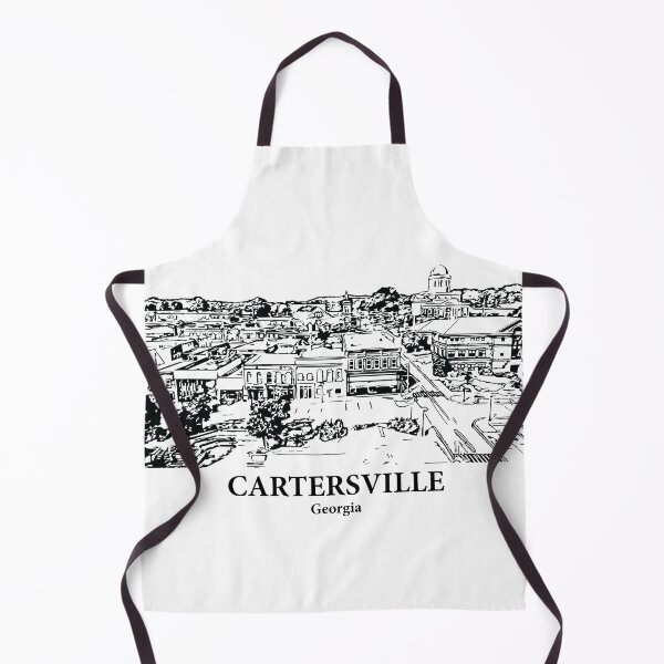 Item preview, Cartersville GA - Ink Cityscape Illustration designed and sold by Lakeric Cityscapes.