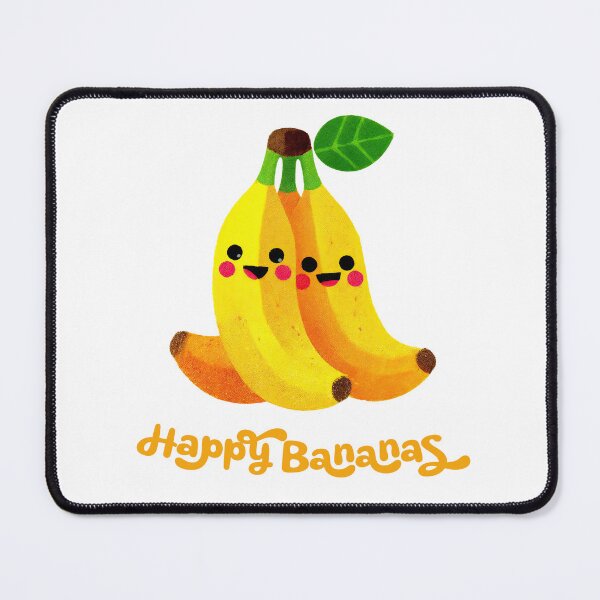 Item preview, Happy Bananas Cheerful Cartoon Fruit Art designed and sold by ForeverPrintsOK.