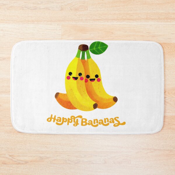Item preview, Happy Bananas Cheerful Cartoon Fruit Art designed and sold by ForeverPrintsOK.
