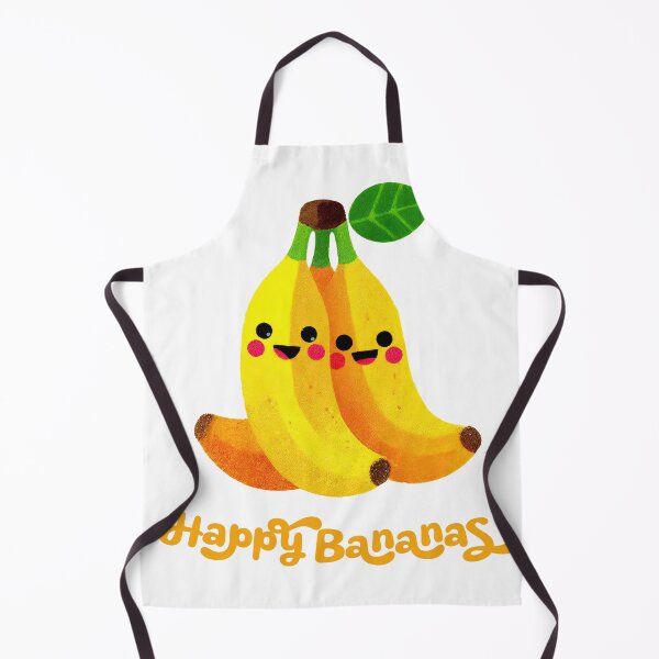 Item preview, Happy Bananas Cheerful Cartoon Fruit Art designed and sold by ForeverPrintsOK.
