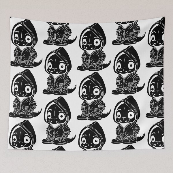 Item preview, Small urban dinosaur (black) designed and sold by Lagueny.