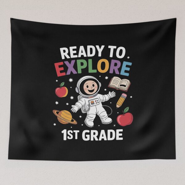 Item preview, Astronaut Ready To Explore 1st Grade Back To School Kids designed and sold by joyouartArt.