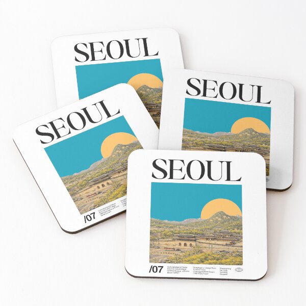 Item preview, Seoul Aesthetic Cityscape Minimal Art designed and sold by moyjoystudio.