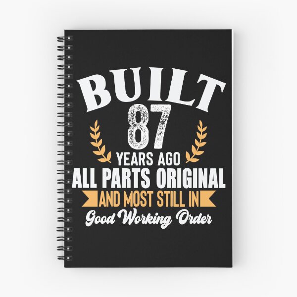 Item preview, Built 87 Years Ago – All Parts Original and Mostly Still in Good Working Order Vintage Birthday Shirt designed and sold by popcorntot.